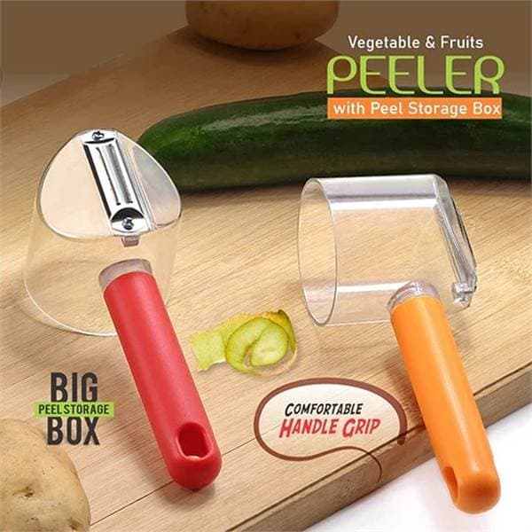 1pc Household Storage Style Peeler For Fruits And Vegetables, Stainless  Steel Peel And Straight Blade With Storage Box